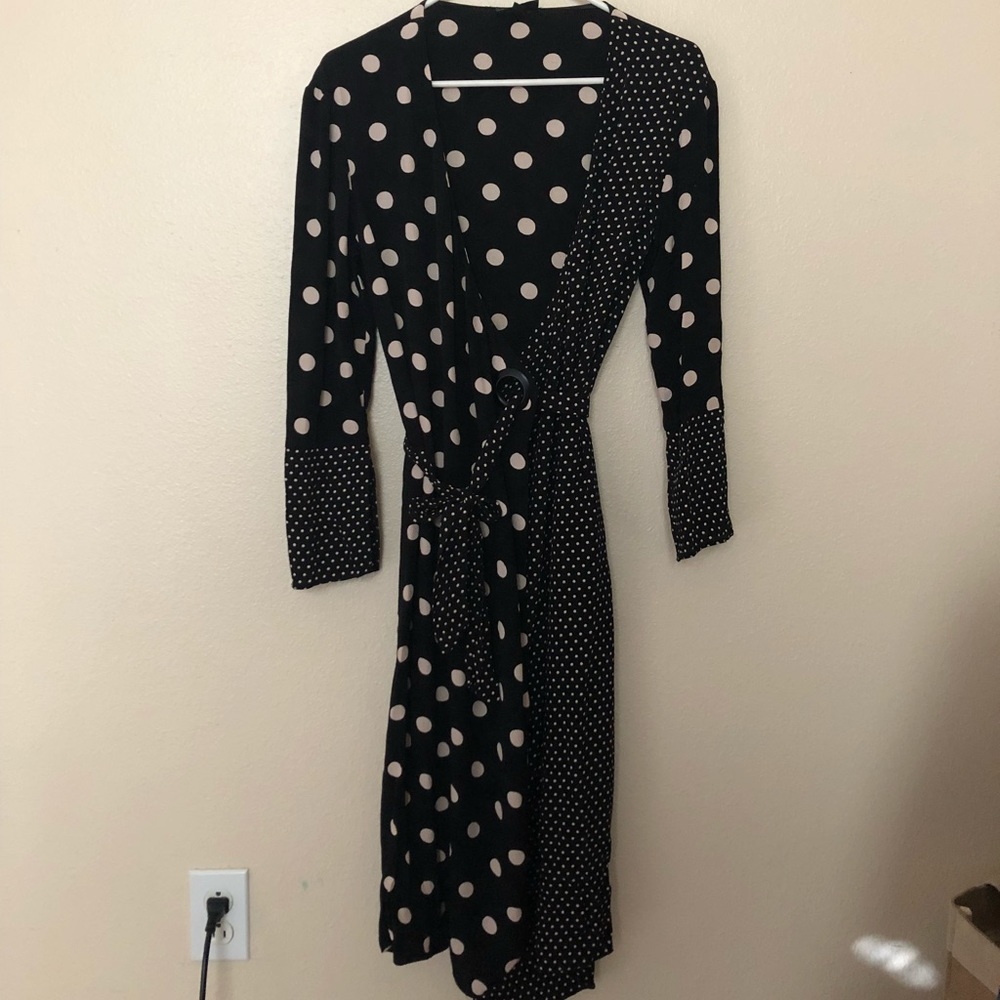 Topshop Polka Dot Wrap Dress